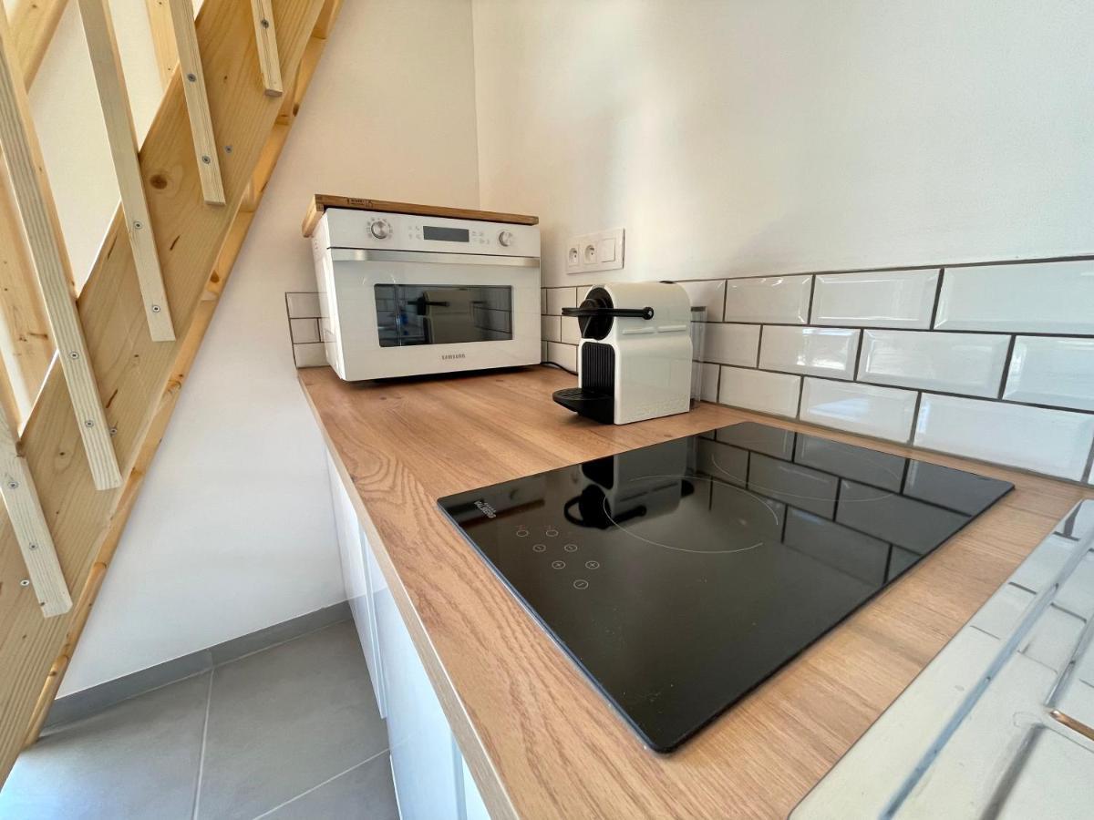 Annexe Des Pins - Studio Gite Avec Piscine & Climatisation Villeneuve-les-Beziers Bagian luar foto